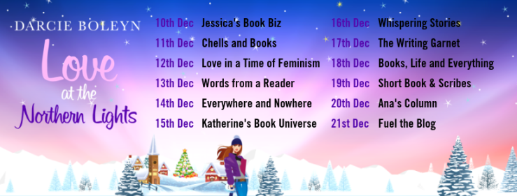 Love at the Northern Lights blog tour banner Dec
